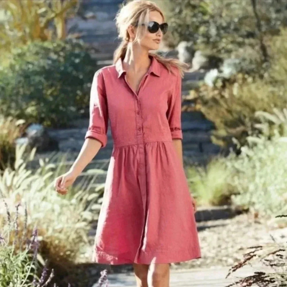 NWT Eileen Fisher Organic Linen Dress - Picture 9 of 9